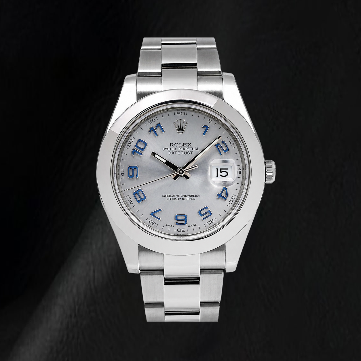 Montre Rolex Datejust 116300 41 mm Cadran Argenté Chiffres Arabes en Acier Inoxydable