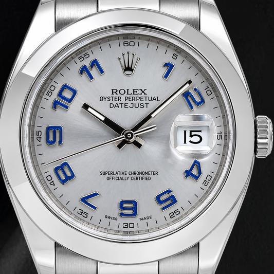Montre Rolex Datejust 116300 41 mm Cadran Argenté Chiffres Arabes en Acier Inoxydable