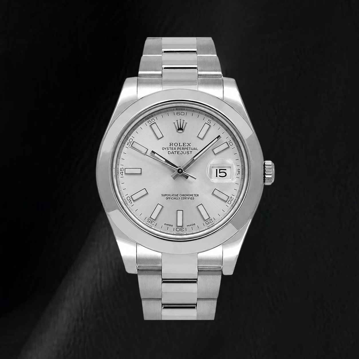 Montre Rolex Datejust 116300 41 mm Cadran Argenté à Index Bâtons en Acier Inoxydable