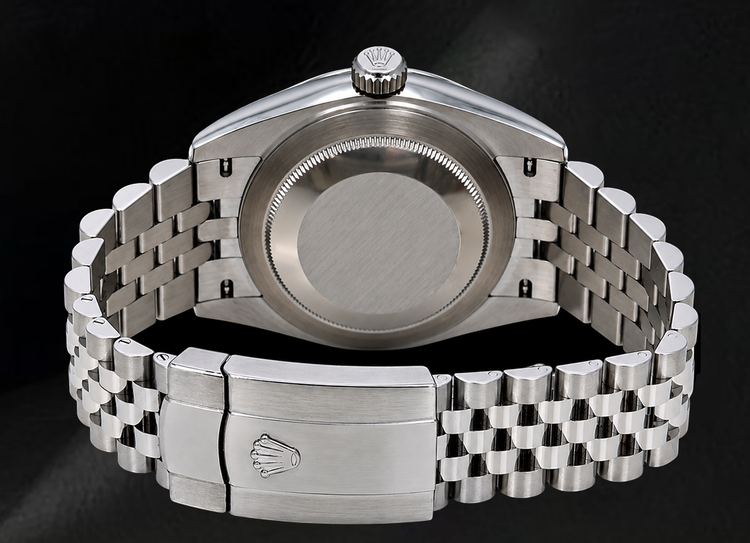 Montre Rolex Datejust 126300 41 mm en Acier Inoxydable avec Cadran Diamants Rouge à Chiffres Romains