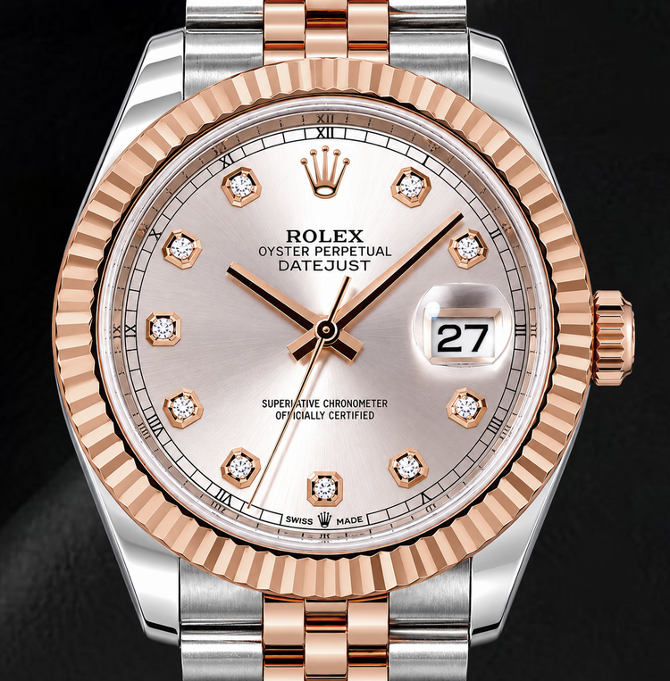 Montre Rolex Datejust 126331 41 mm Bicolore Cadran Diamants Sundust