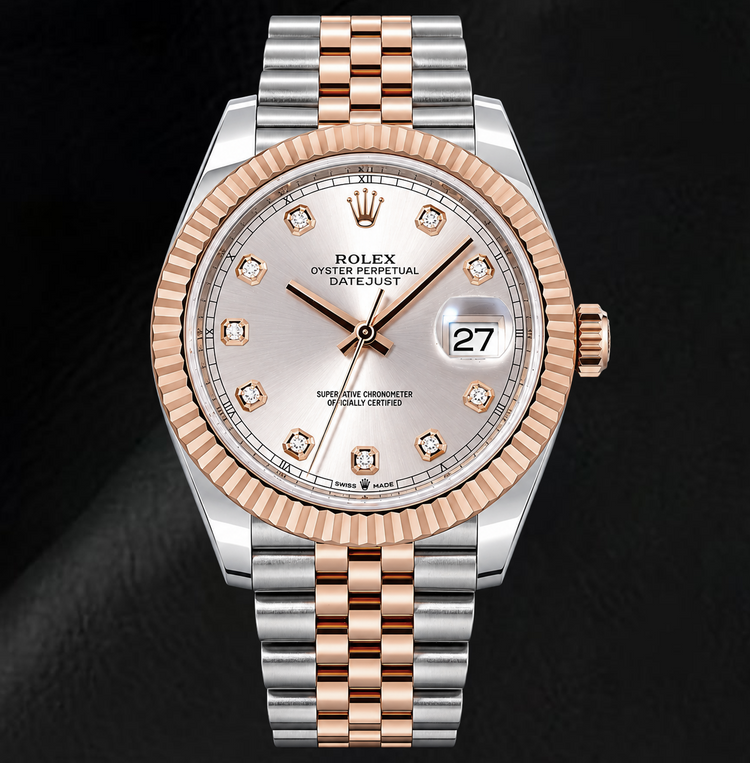 Montre Rolex Datejust 126331 41 mm Bicolore Cadran Diamants Sundust