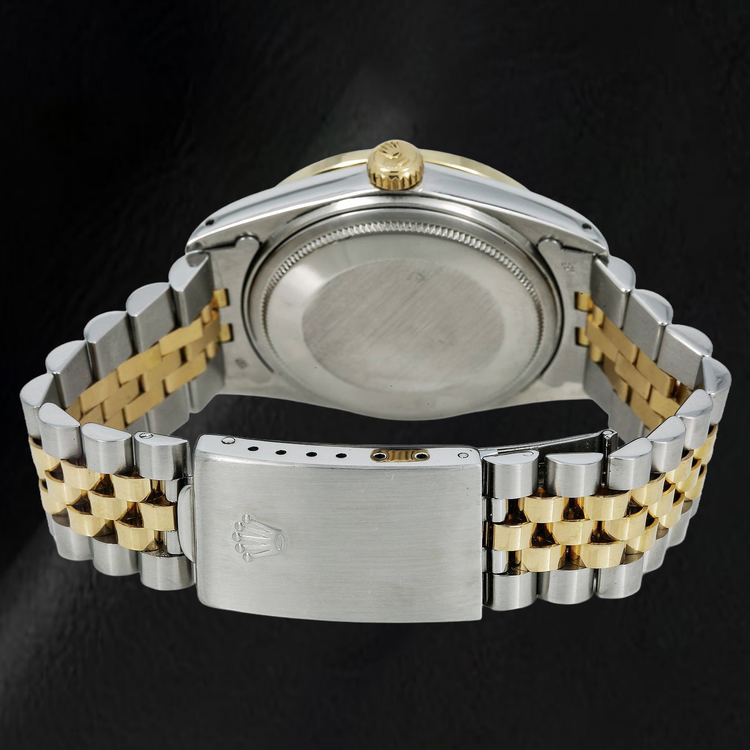 Montre Rolex Datejust 16013 36 mm Bicolore Cadran Diamants Tuxedo Noir