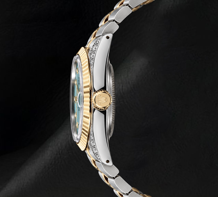 Rolex Datejust 16013 Montre Bicolore 36 mm Cadran Diamants Turquoise