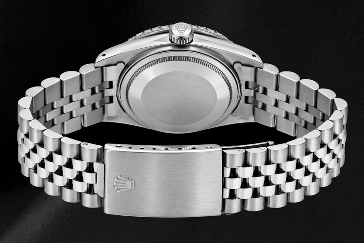 Montre Rolex Datejust 16014 36 mm en Acier Inoxydable Cadran Vert Chiffres Arabes Orientaux