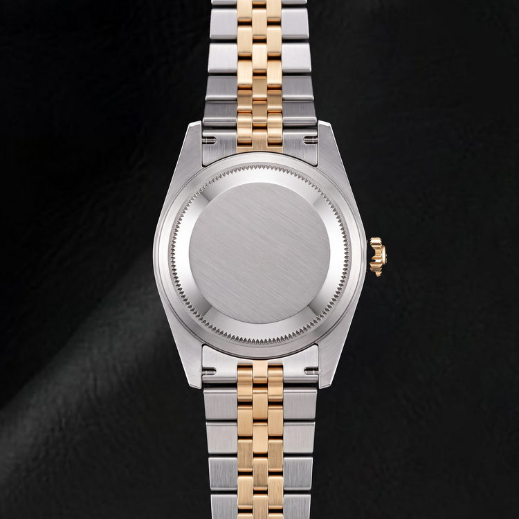 Montre Rolex Datejust 1601 36 mm Bicolore Cadran Champagne à Index Bâtons