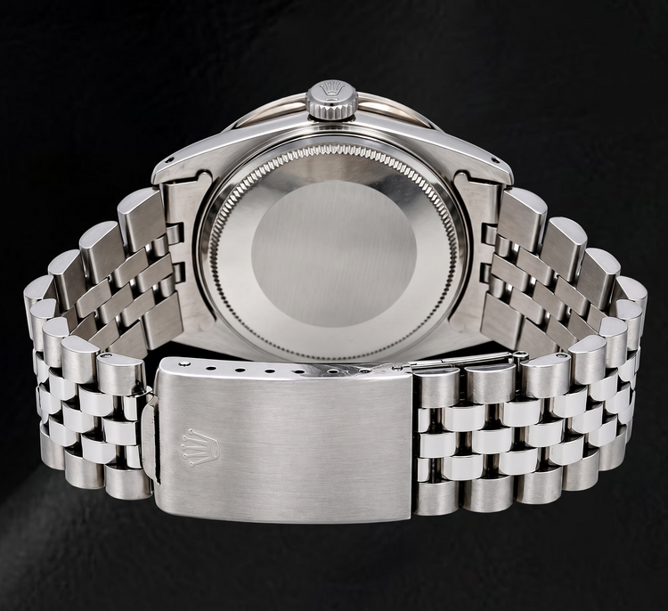 Montre Rolex Datejust 1601 36 mm en Acier Inoxydable Cadran Diamants Filet Gris