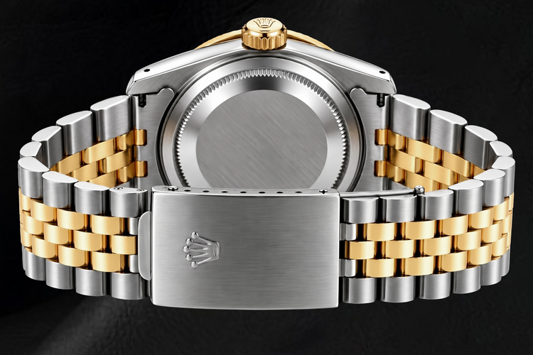 Montre Rolex Datejust 16233 36 mm Bicolore Cadran Diamants Noir