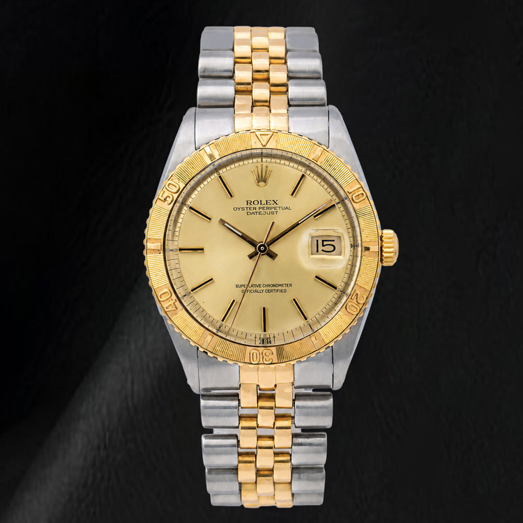 Montre Rolex Datejust 16233 36 mm Bicolore Cadran Champagne à Index Bâtons