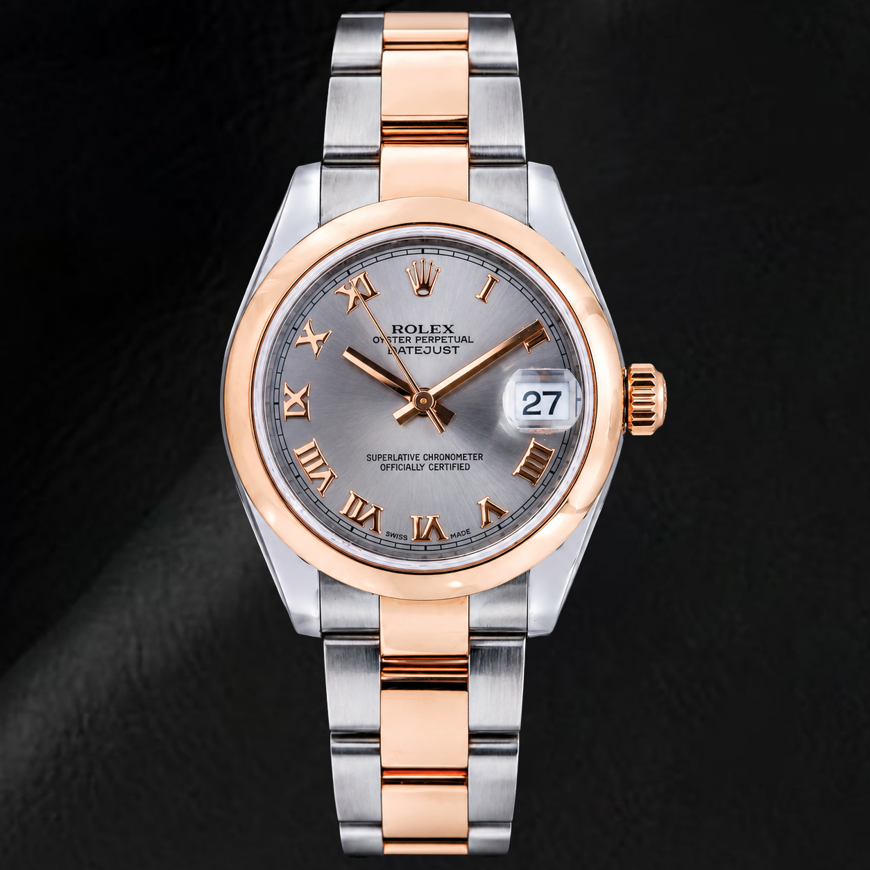 Montre Rolex Datejust 178241 31 mm Bicolore Cadran Gris à Chiffres Romains