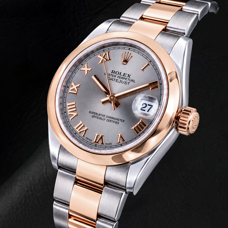 Montre Rolex Datejust 178241 31 mm Bicolore Cadran Gris à Chiffres Romains