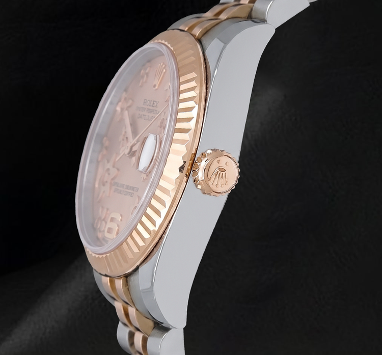 Montre Rolex Datejust 178271 Cadran Floral Saumon 31 mm Bicolore
