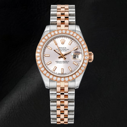 Montre Rolex Datejust 179171 26 mm Bicolore Cadran Sundust à Index Bâtons