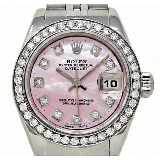 Perle des Mers du Sud Rolex 0,20-carats Stainless Steel – vue de face