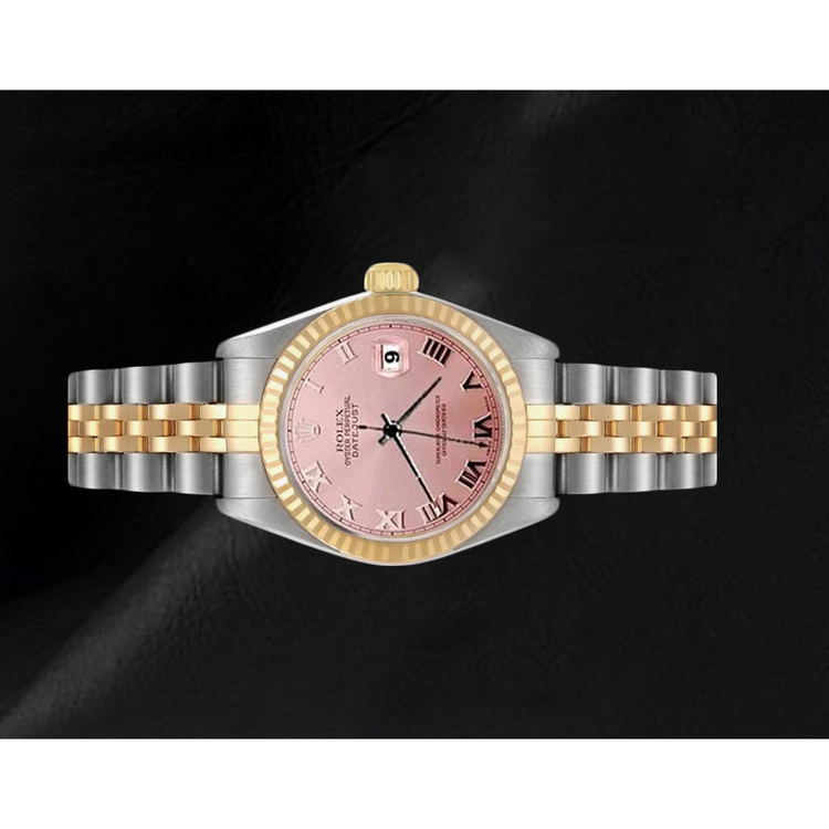 Rolex Datejust 26 mm Année 2002 Cadran romain Bicolore Montre pour femme