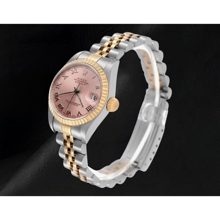 Rolex Datejust 26 mm Année 2002 Cadran à chiffres romains Bicolore Montre pour femme