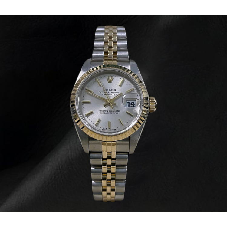 Rolex Datejust 26 mm Année 2002 Acier Inoxydable et Or Jaune Montre pour Femme