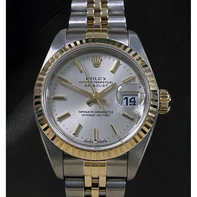 Rolex Datejust 26 mm Année 2002 Acier Inoxydable et Or Jaune Montre pour Femme