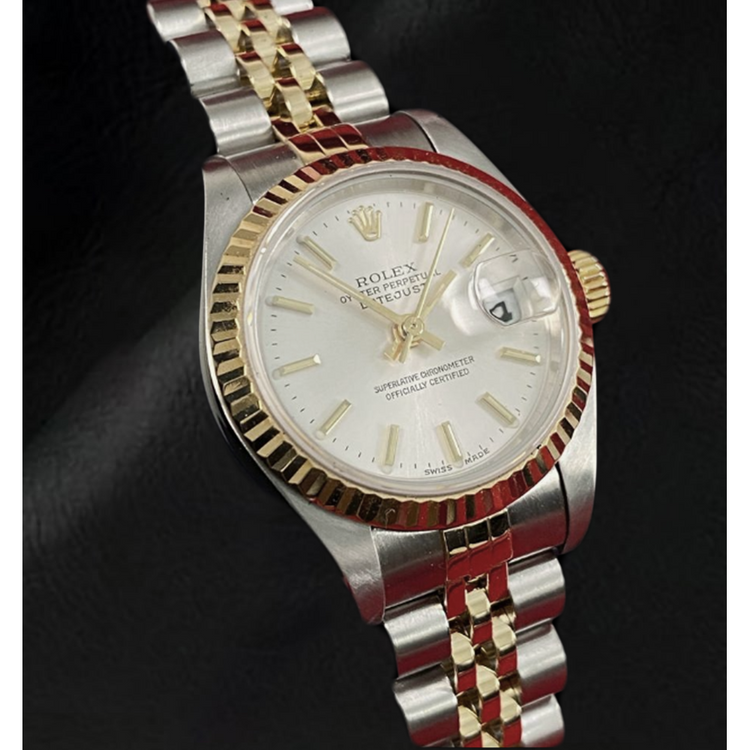 Rolex Datejust 26 mm Année 2002 Acier Inoxydable et Or Jaune Montre pour Femme