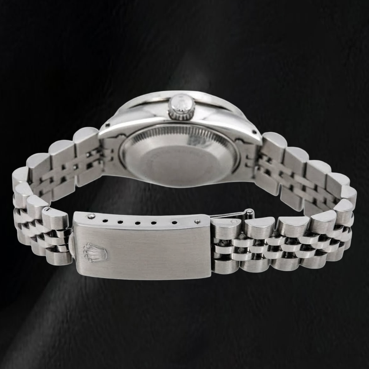 Montre Rolex Datejust 26 mm 6916 en Acier Inoxydable, Cadran Diamants Noir à Liseré