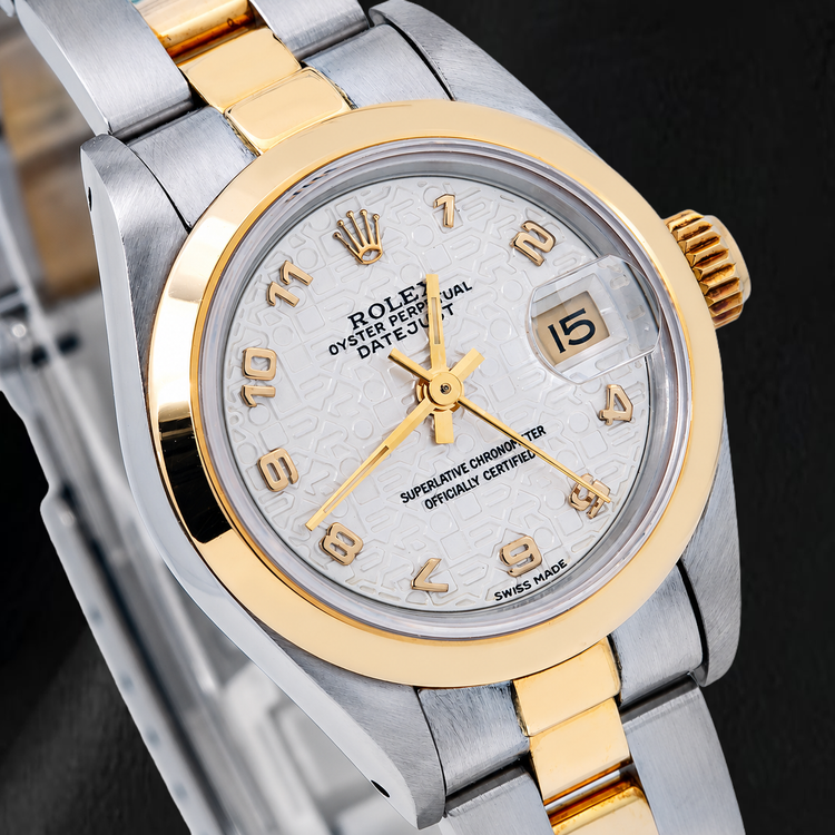 Montre Rolex Datejust 26 mm 69173 Cadran Jubilé Ivoire Chiffres Arabes Bracelet Oyster Bicolore