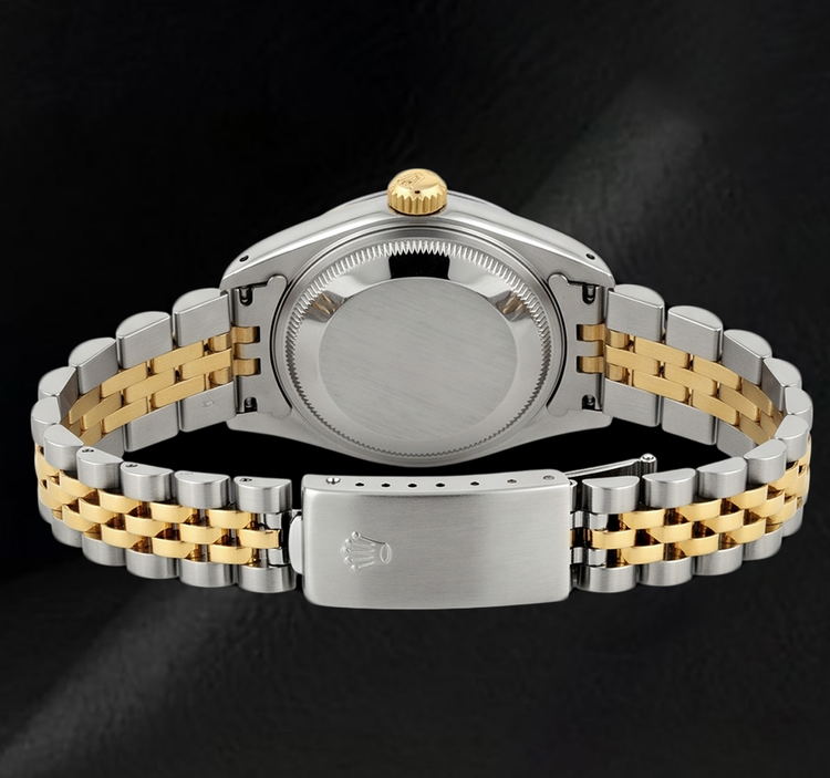 Rolex Datejust 26 mm 6917 Montre Bicolore Cadran Diamants Noir