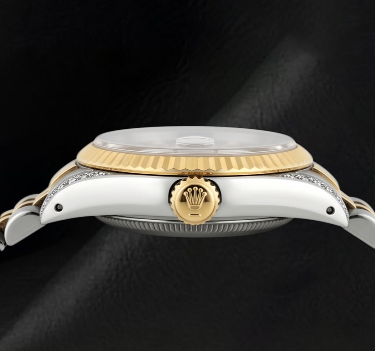 Montre Rolex Datejust 26 mm 6917 Bicolore Cadran Diamants Saumon