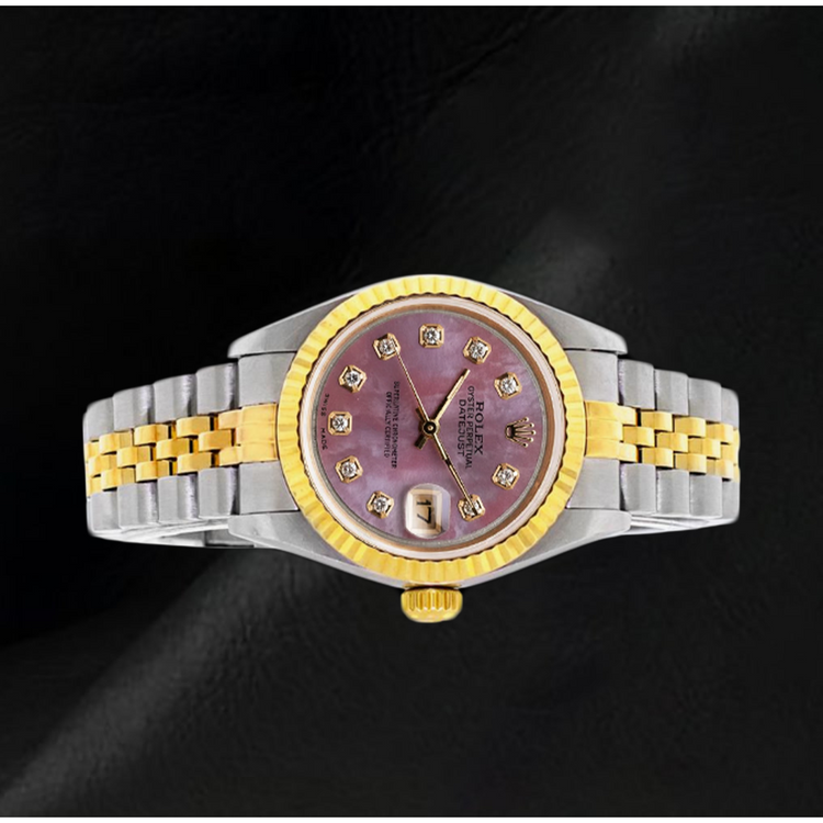 Montre Rolex Datejust 26 mm Bicolore Cadran Diamants en Nacre Année 2002