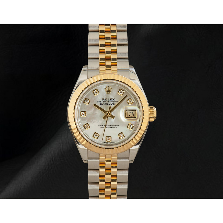 Montre Femme Rolex Datejust 279173 Cadran Diamants Nacre 28 mm