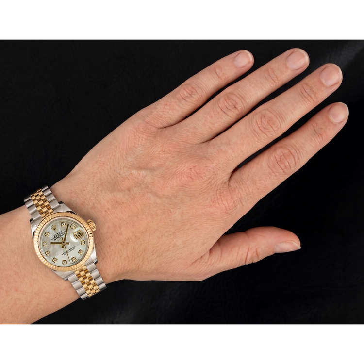 Montre Femme Rolex Datejust 279173 Cadran Diamants Nacre 28 mm