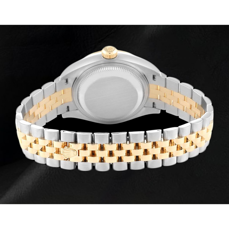Rolex Datejust 28 mm Acier Inoxydable et Or Jaune Diamants Montre Femme 279173