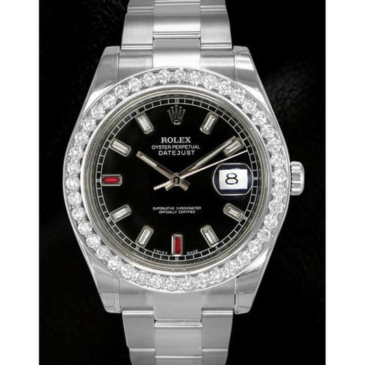 Rolex Datejust 2 41 Mm Montre Homme Cadran Diamant Bracelet huître acier inoxydable2