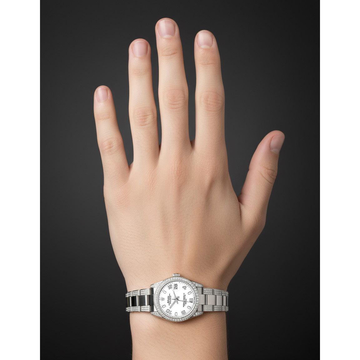 Diamant Fin Rolex carats Stainless Steel – vue de dessus