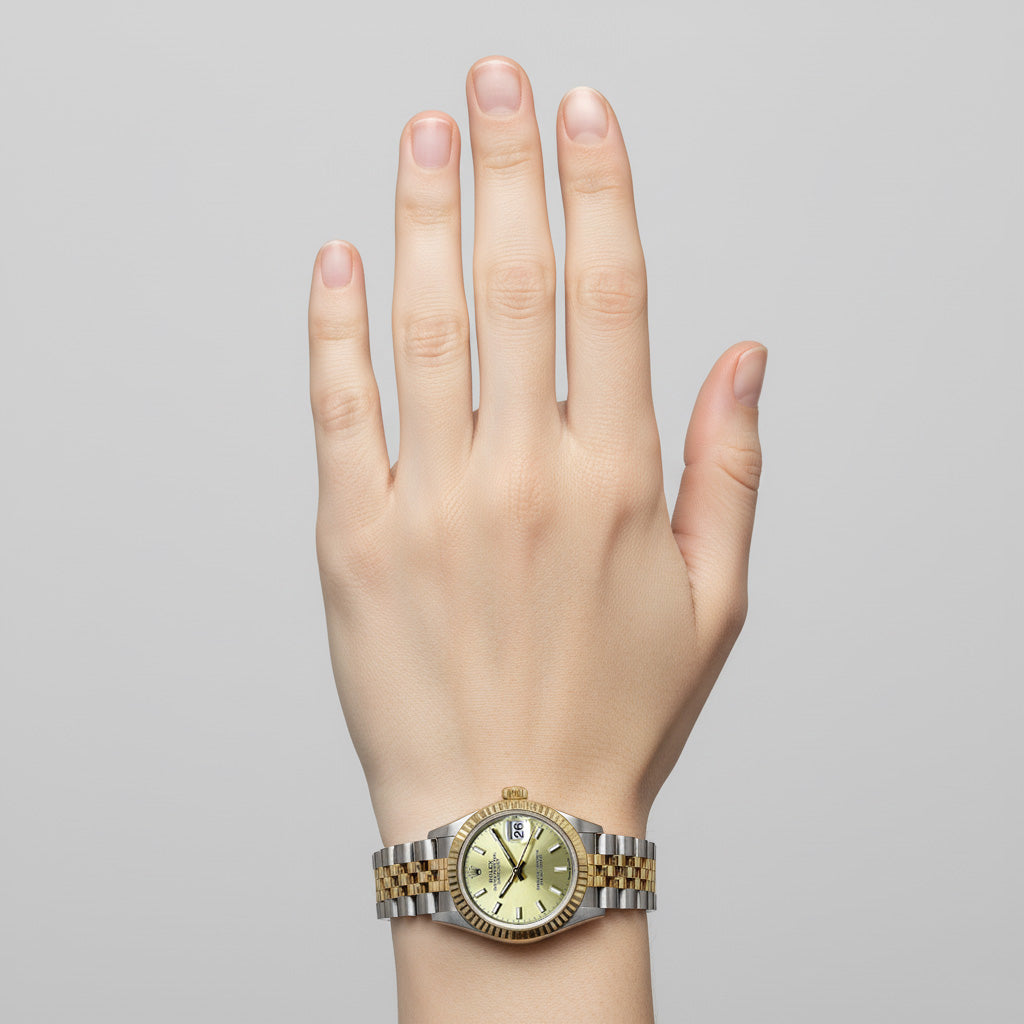 Rolex Datejust 31 mm Champagne Lumineuse Montre Deux Tons