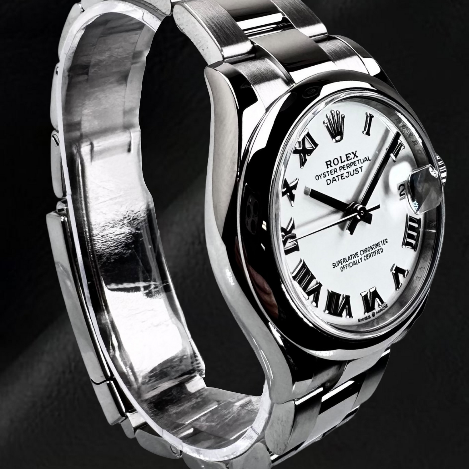 Rolex Datejust 31 mm cadran romain blanc montre en acier pour femme