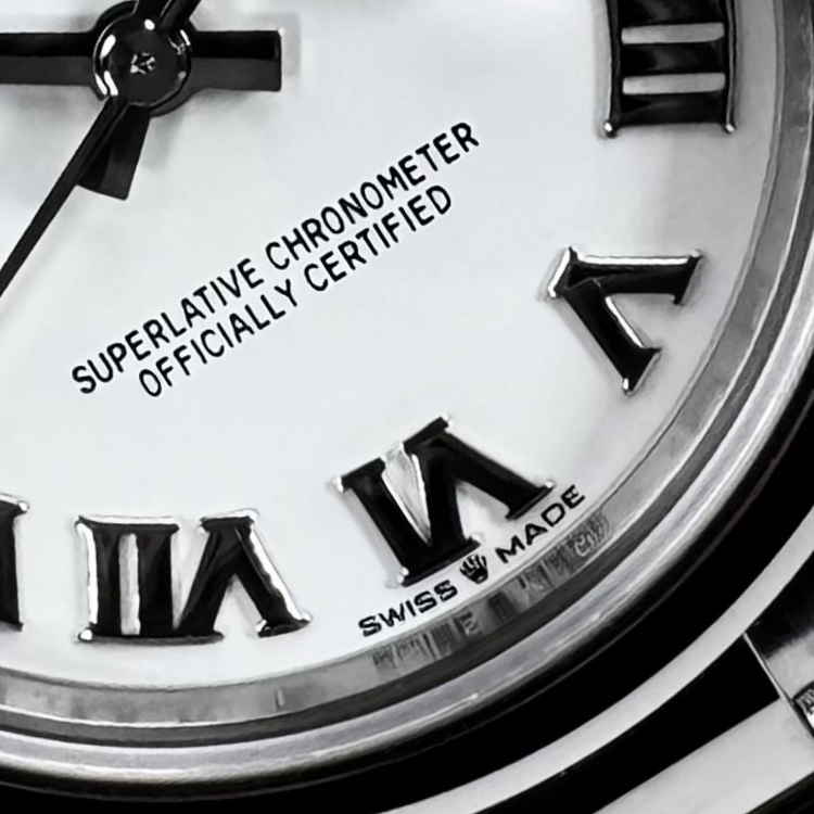 Rolex Datejust 31 mm cadran romain blanc montre en acier pour femme