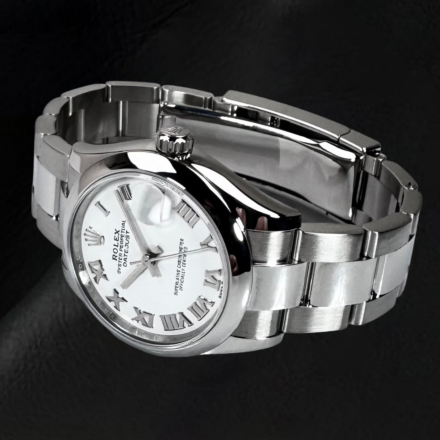 Rolex Datejust 31 mm cadran romain blanc montre en acier pour femme