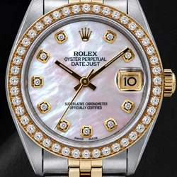 Montre Rolex Datejust 31 mm 68273 Bicolore Cadran Diamants Nacre Rose