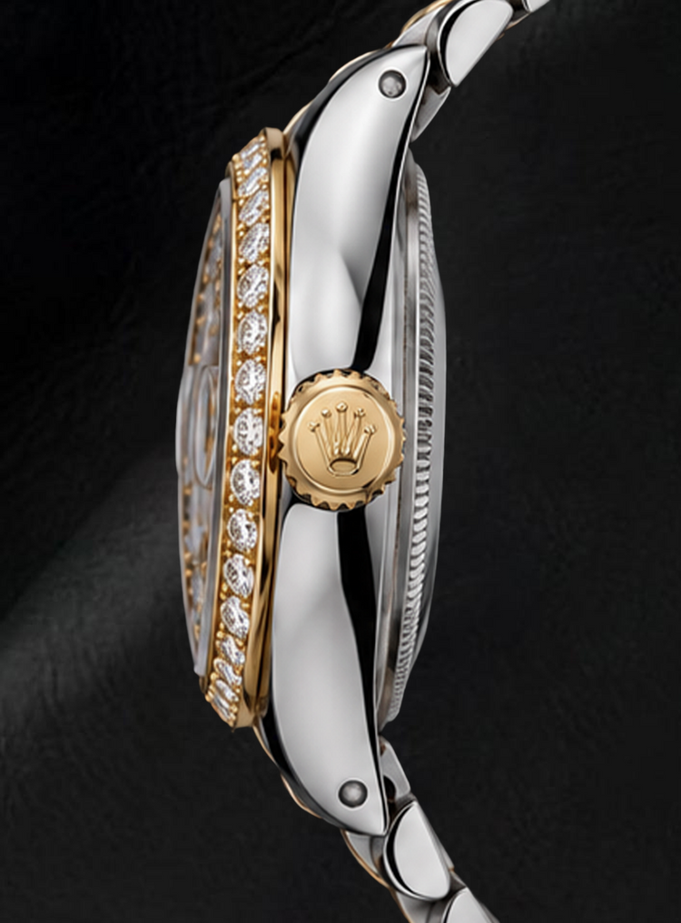 Montre Rolex Datejust 31 mm 68273 Bicolore Cadran Diamants Nacre Rose