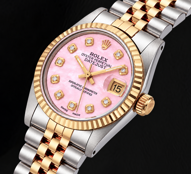 Montre Rolex Datejust 31 mm Bicolore Cadran Diamants Nacre Rose