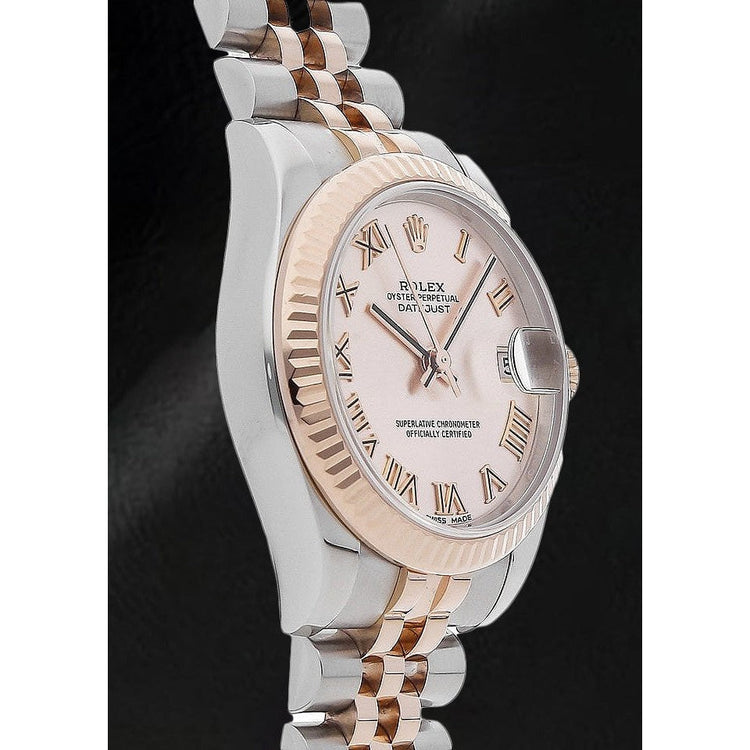 Signature Gemme Rolex carats – vue de côté
