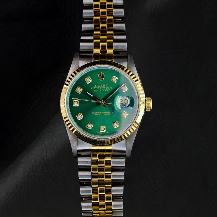 Éblouissant Rolex 0,20 carats – vue de face