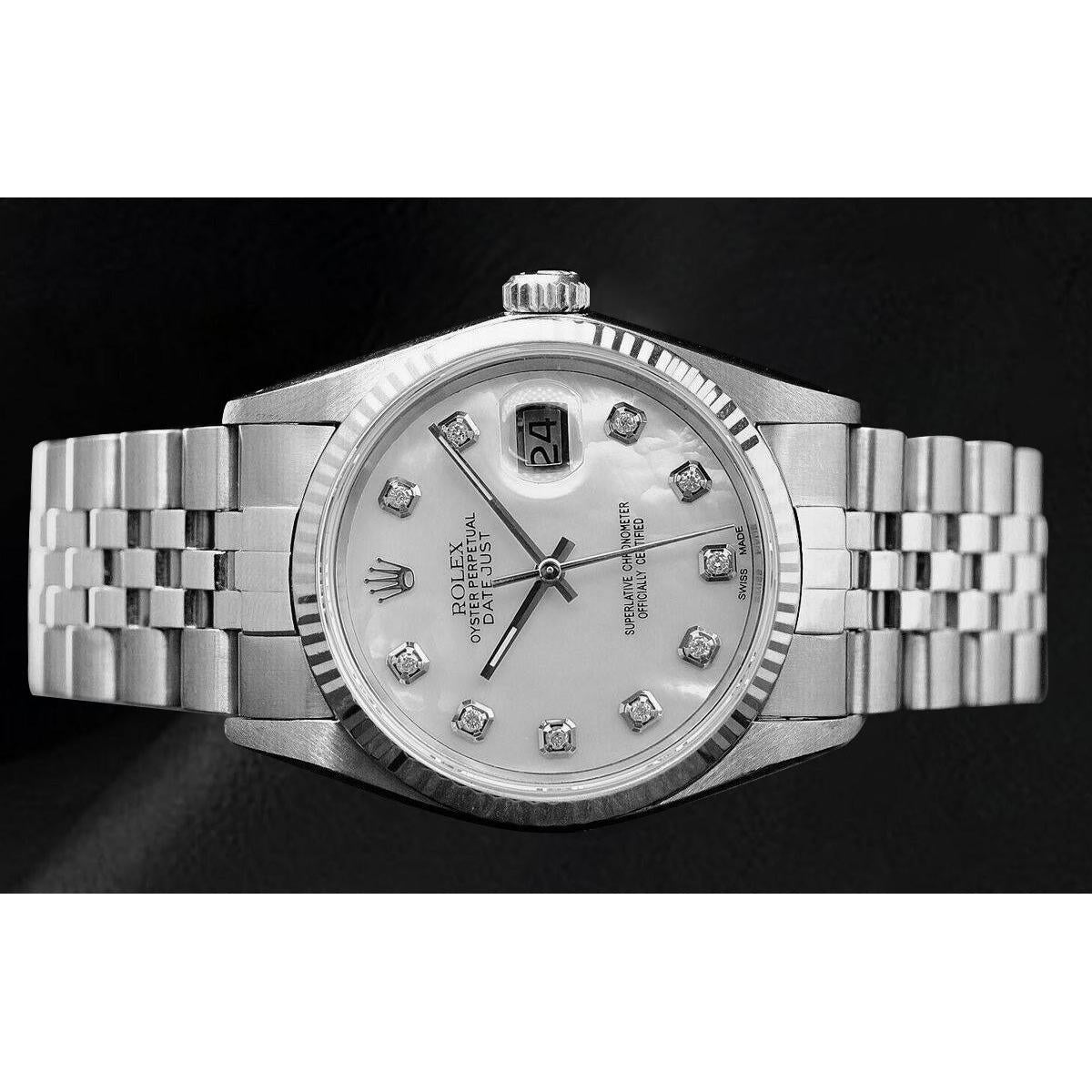 Rayonnant Rolex 0,20 carats – vue de face