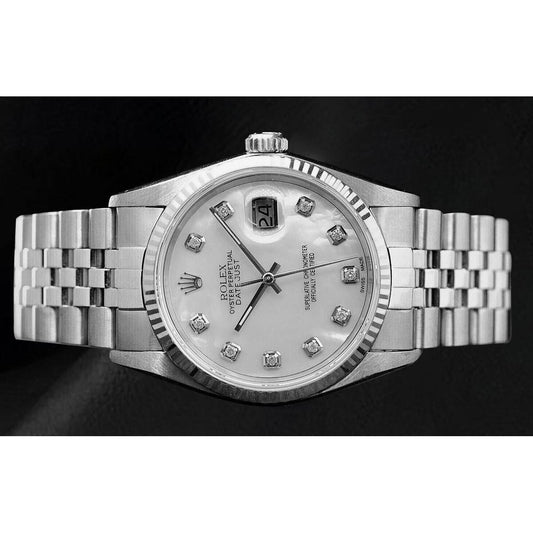 Rayonnant Rolex 0,20 carats – vue de face