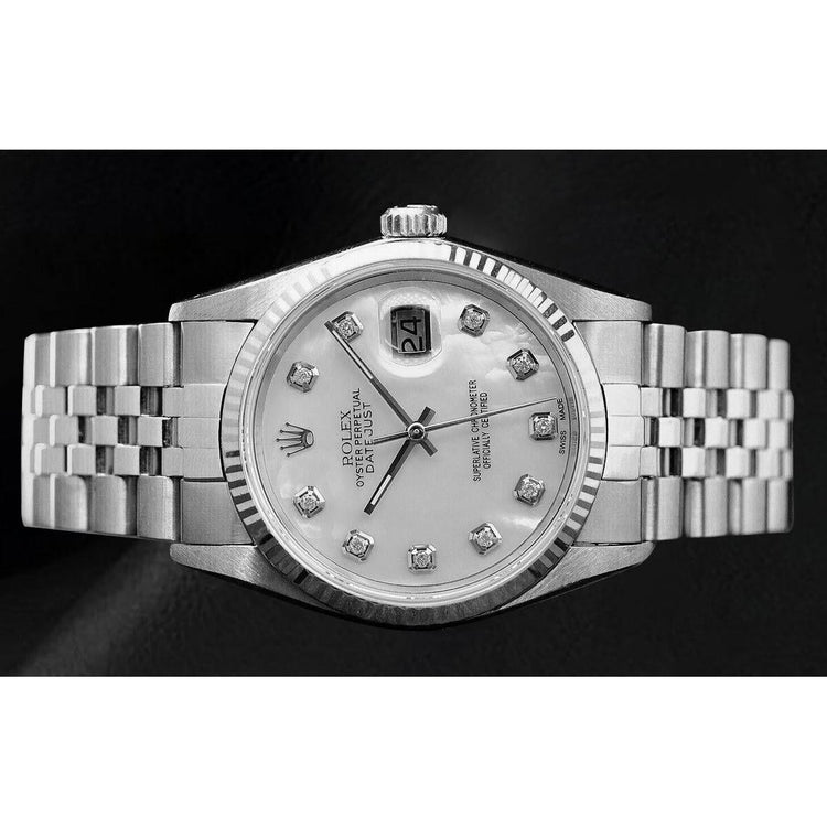 Rayonnant Rolex 0,20 carats – vue de face