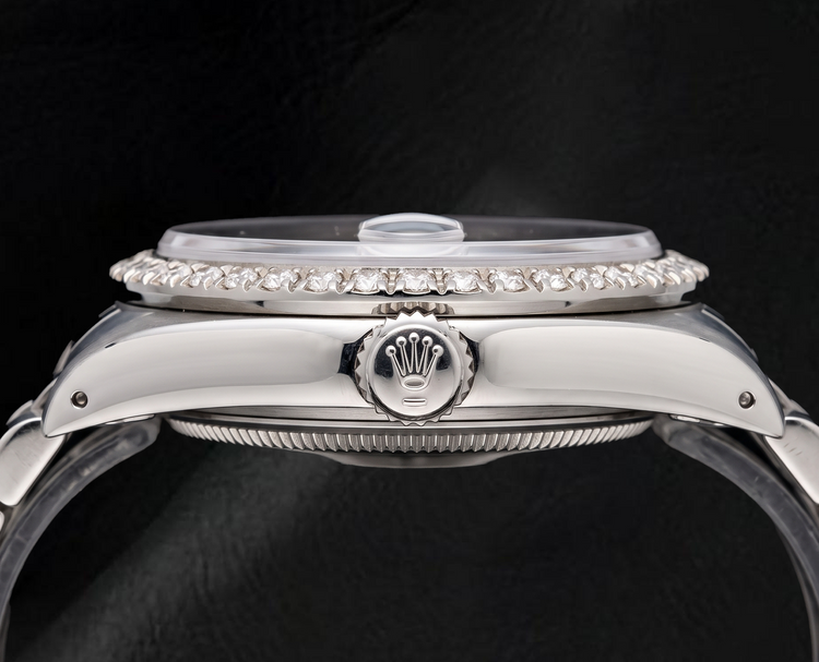 Montre Rolex Datejust 36 mm 1601 Cadran Bleu Diamants Acier Inoxydable Bracelet Jubilé