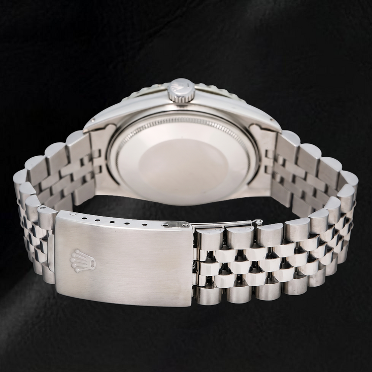 Montre Rolex Datejust 36 mm 1601 Cadran Bleu Diamants Acier Inoxydable Bracelet Jubilé