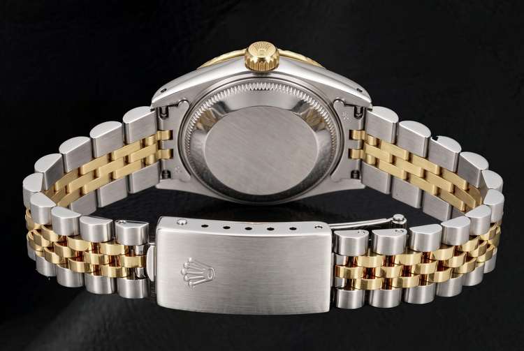 Montre Rolex Datejust 68273 31 mm Bicolore Cadran Nacre Bleue Chiffres Romains