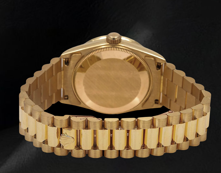 Montre Rolex Datejust 68278 31 mm Cadran Pavé de Diamants en Or Jaune 18 carats