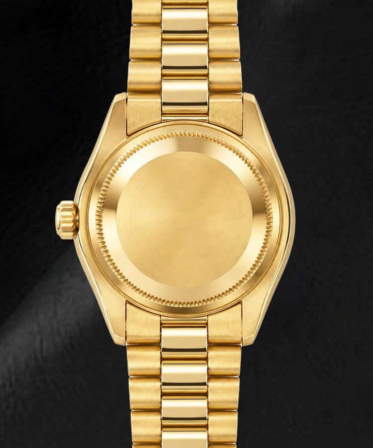 Montre Rolex Datejust 6827 31 mm en Or Jaune Cadran Diamants Nacre Blanche